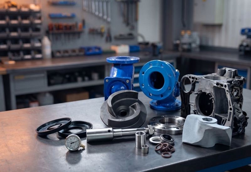 Pump Spares and Mechanical Components for Industrial Equipment Sizwe Seals South Africa Industrial pump spares and mechanical components including impellers, casings, seals and shafts, used for pump repair, maintenance and equipment reconditioning.
